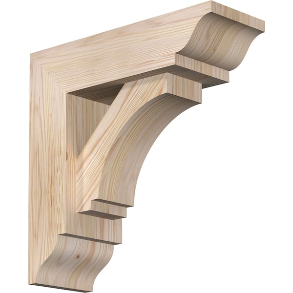 Ekena Millwork Imperial Traditional Smooth Bracket w/ Offset Brace, Douglas Fir, 5 1/2"W x 16"D x 16"H BKT0604X16X16IMP01SDF - main